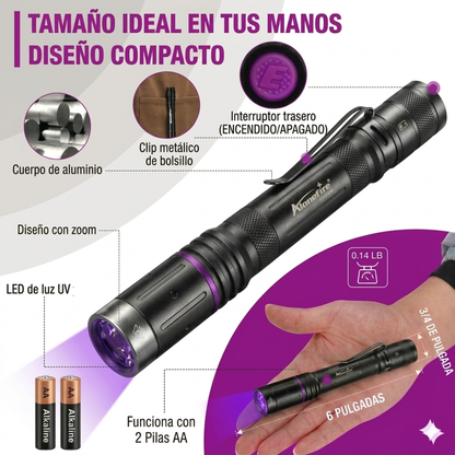 Nitrox® Linterna Rayos UV - Detección De Fluidos - NUEVO MODELO 2026