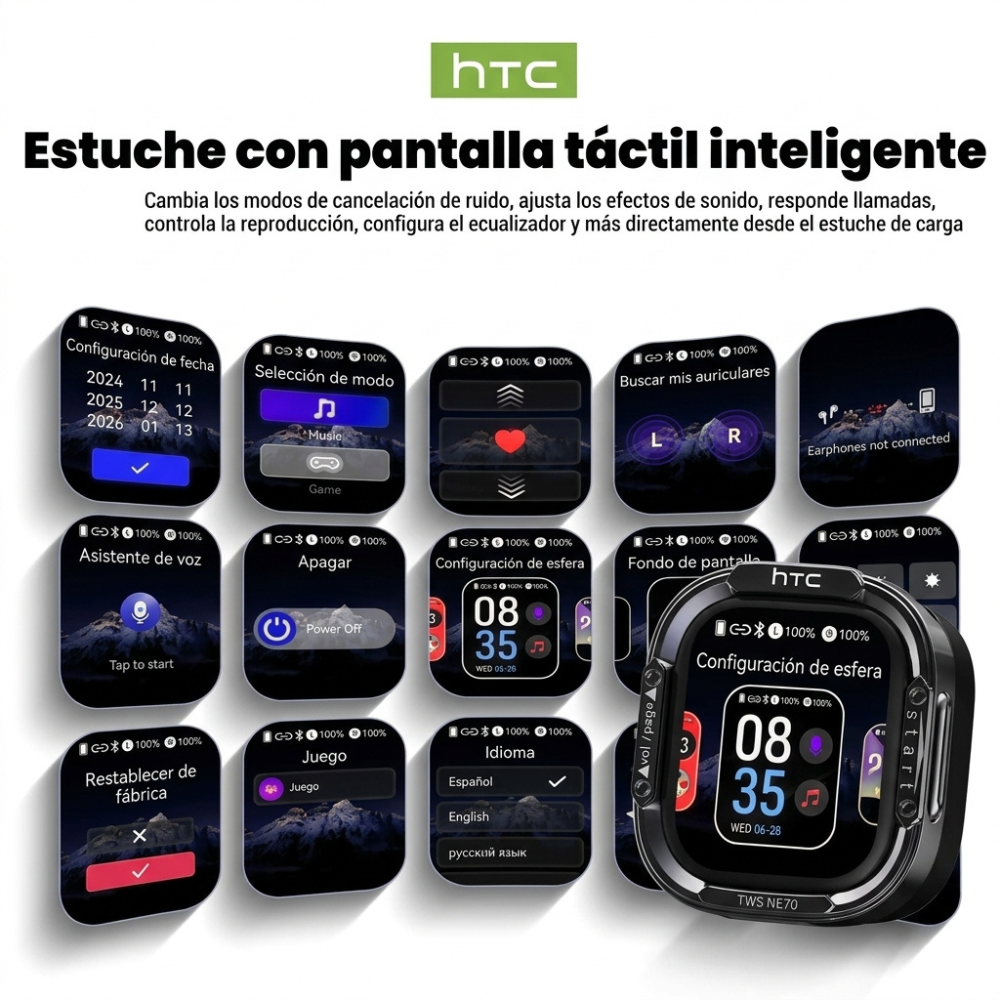 HTC NE70 Auriculares Traductores IA ( SIN SUSCRIPCIÓN)