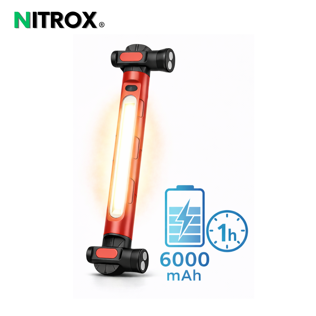 Lámpara Magnética Taller  6000 mAh - 3 Tonos de Luz Regulable