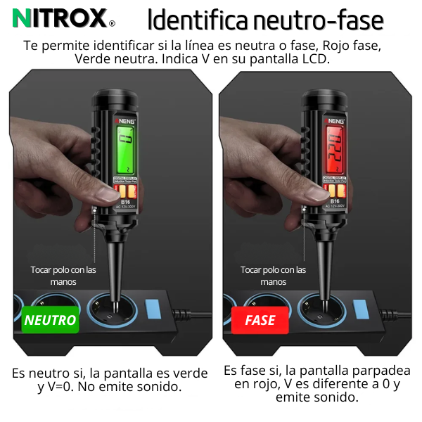 Medidor Digital Inteligente de Voltaje, 12V a 300V