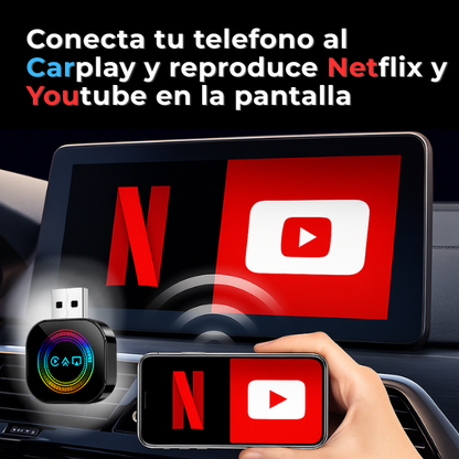 Adaptador para Carplay Inalámbrico 3 en 1 - Compartir pantalla